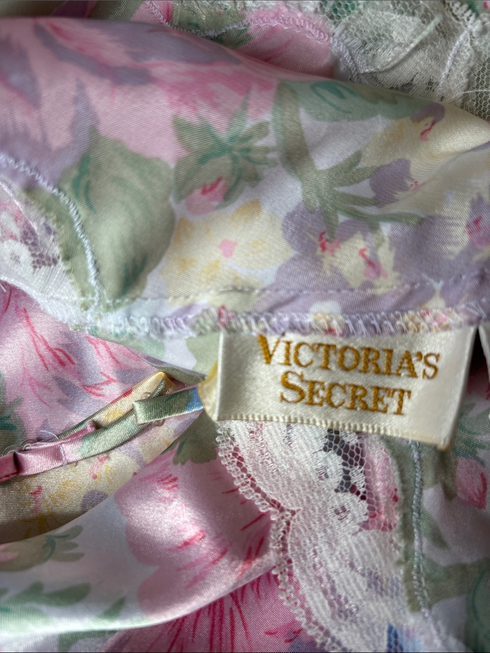 Vintage Gold Label Victoria’s Secret Floral Lace Slip Dress | Small | Y2K - Picture 8 of 9